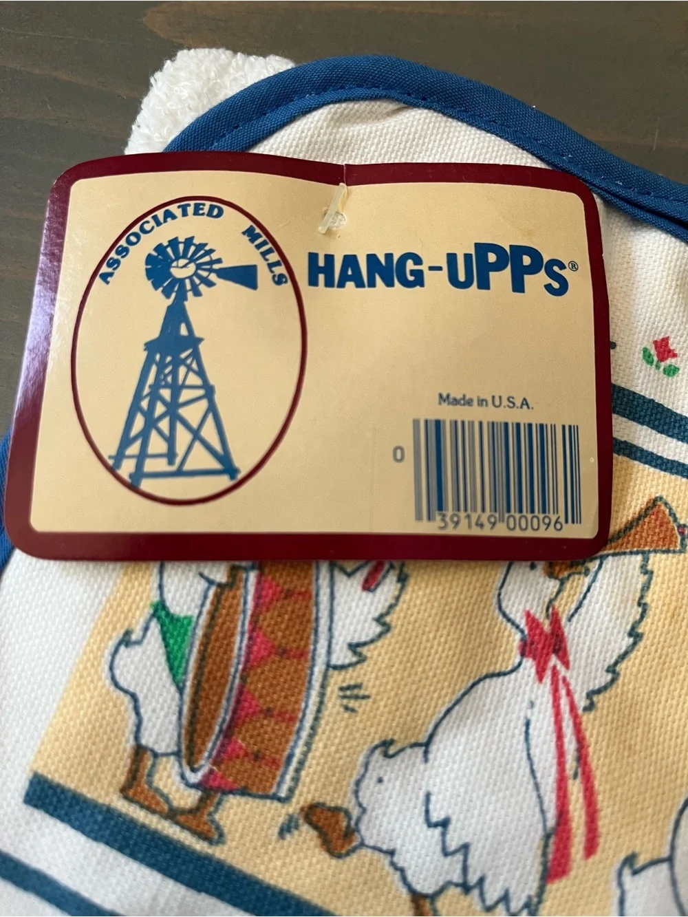 Vintage 80s Country Goose HANG-uPPs Kitchen Set Handtowel Pot Holder NOS USA NWT